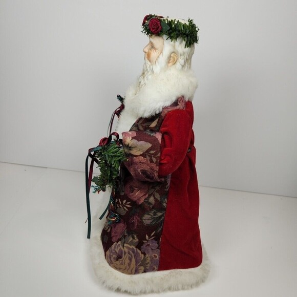 Vintage Santa Claus Tree Topper St. Nicholas Ceramic Head 12 in. Tall - Picture 5 of 8